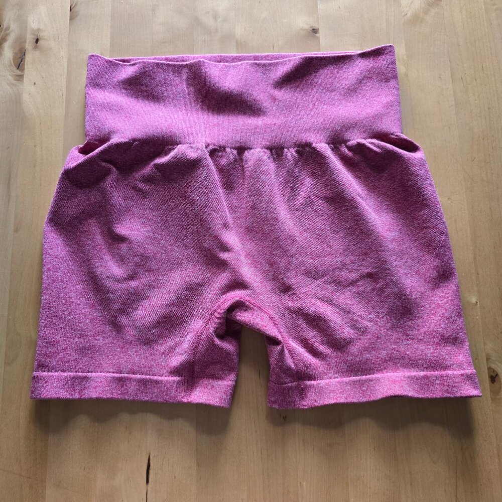Women's Bike Yoga Workout Shorts Pink Large Unbranded